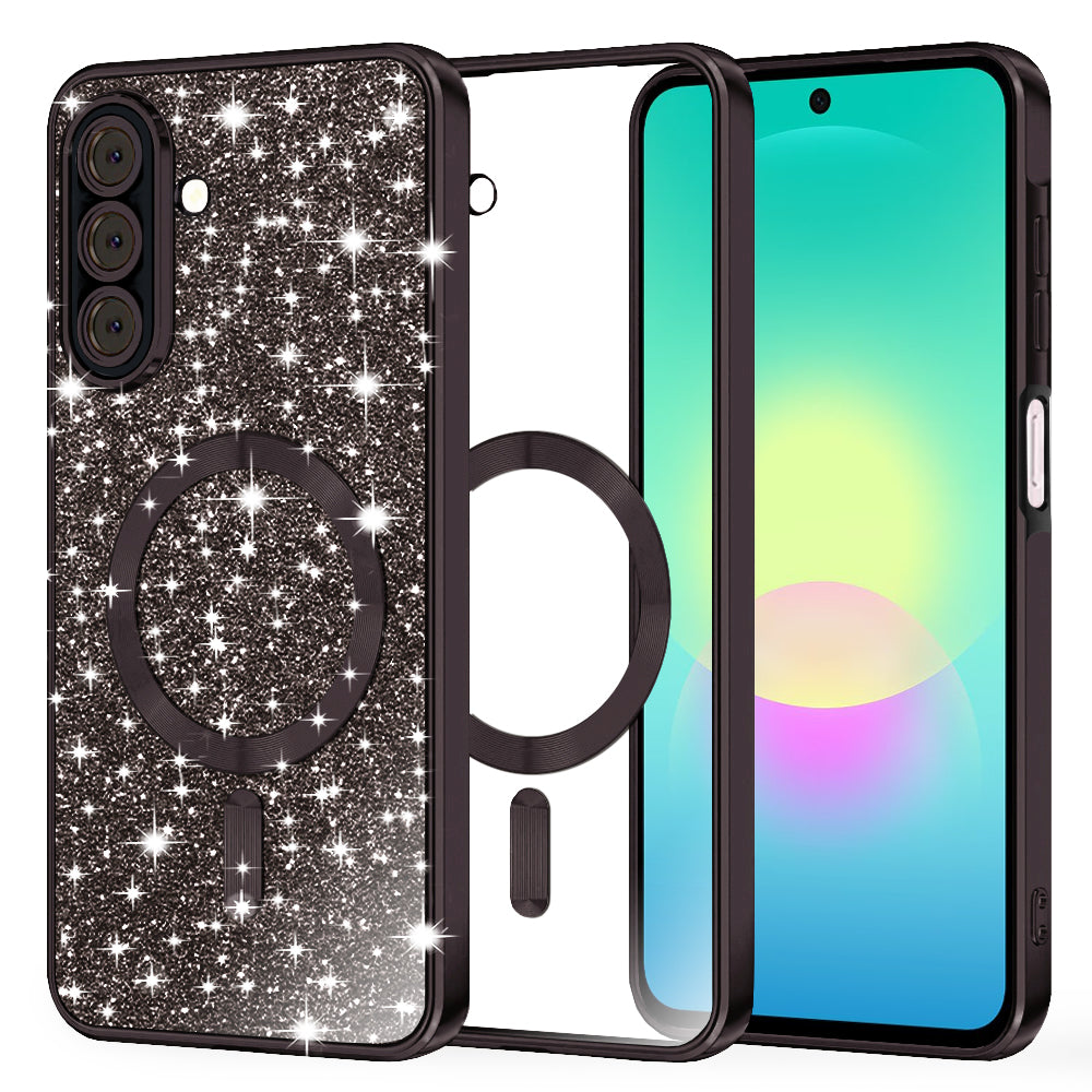 MagSafe puzdro pre Samsung Galaxy A27 5G, Techsuit, Luxury Glitter, Čierne