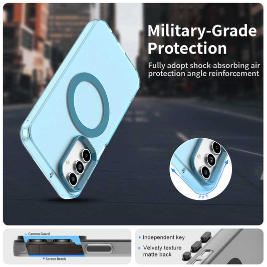 MagSafe puzdro pre Samsung Galaxy A35 5G A356, Techsuit, CandyCase, Modré