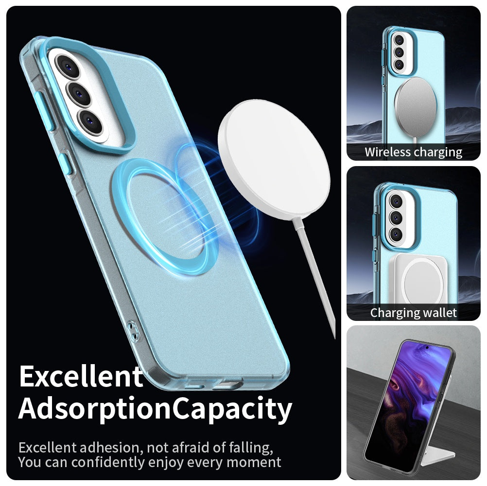 Puzdro MagSafe pre Samsung Galaxy A37 5G, Techsuit, CandyCase, Modrá