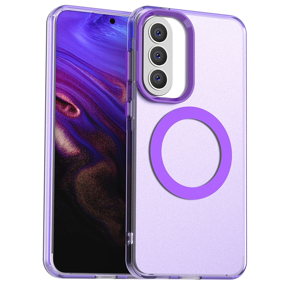 Puzdro MagSafe pre Samsung Galaxy A37 5G, Techsuit, CandyCase, Fialové