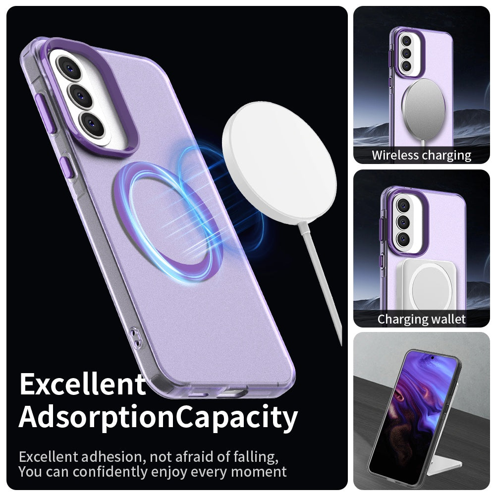 Puzdro MagSafe pre Samsung Galaxy A37 5G, Techsuit, CandyCase, Fialové