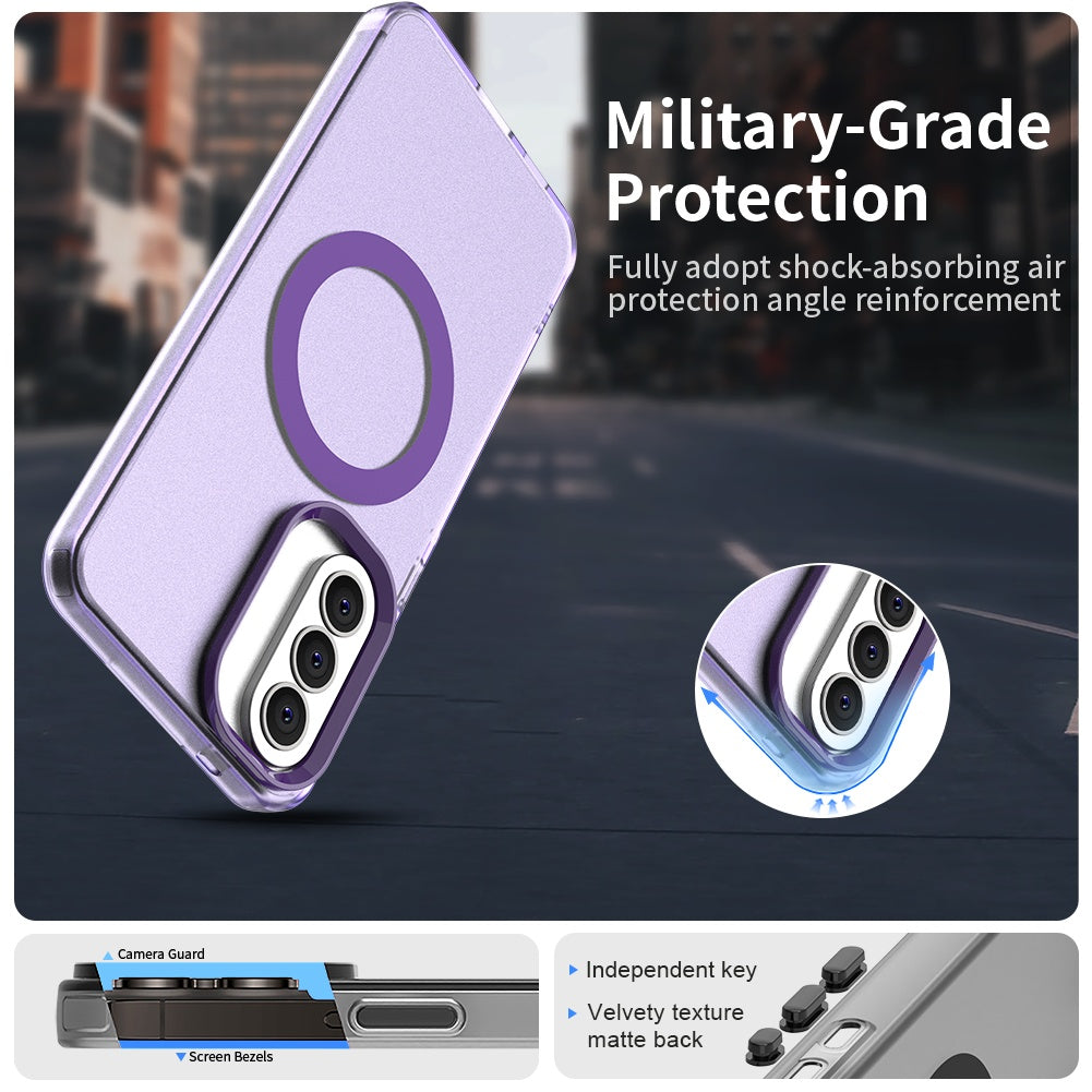 Puzdro MagSafe pre Samsung Galaxy A37 5G, Techsuit, CandyCase, Fialové