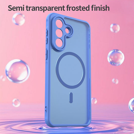 Puzdro MagSafe pre Samsung Galaxy A56 A566, Techsuit, HaloFrost II, Modrá