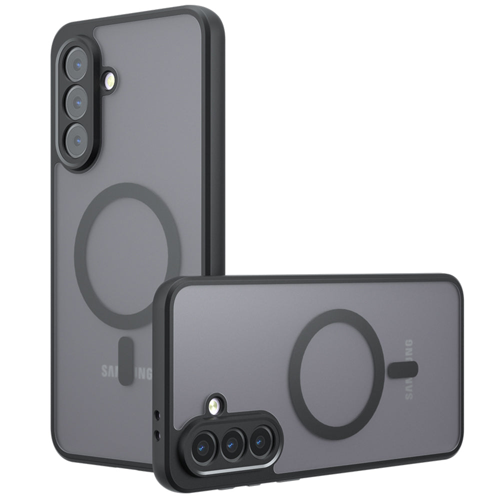 MagSafe puzdro pre Samsung Galaxy A56 A566, Techsuit, PureFrost, Čierna saténová