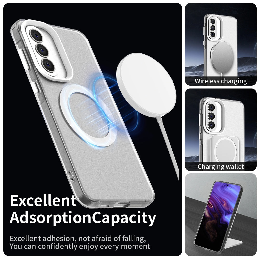 Puzdro MagSafe pre Samsung Galaxy A57 5G, Techsuit, CandyCase, Biela