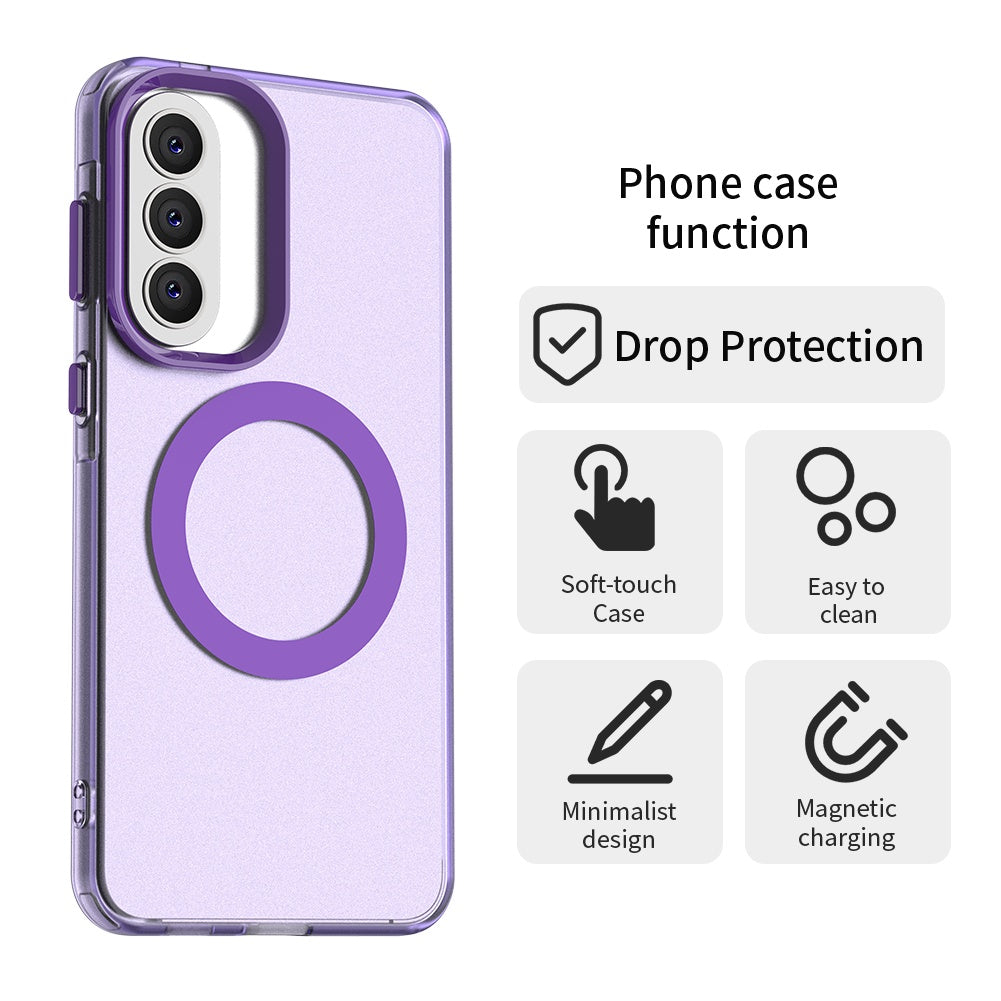 Puzdro MagSafe pre Samsung Galaxy A57 5G, Techsuit, CandyCase, Fialové