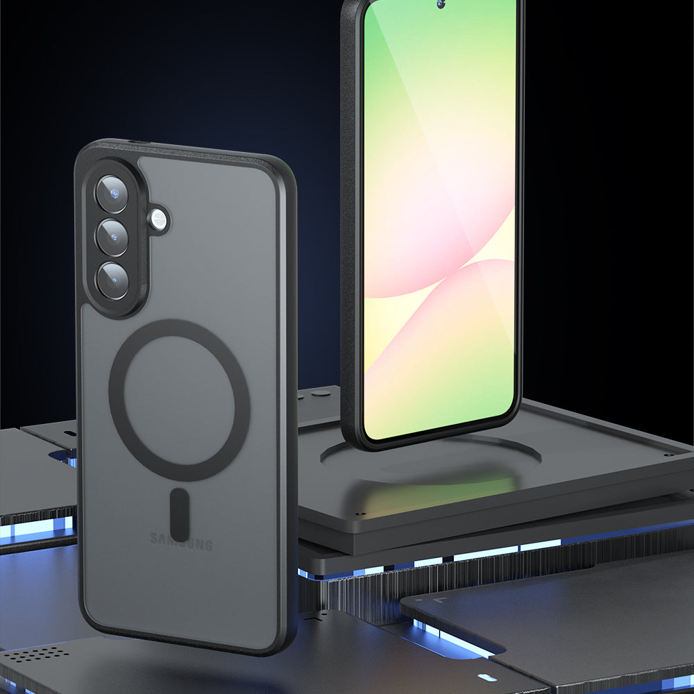 Puzdro MagSafe pre Samsung Galaxy A57 5G, Techsuit, PureFrost, Saténová čierna