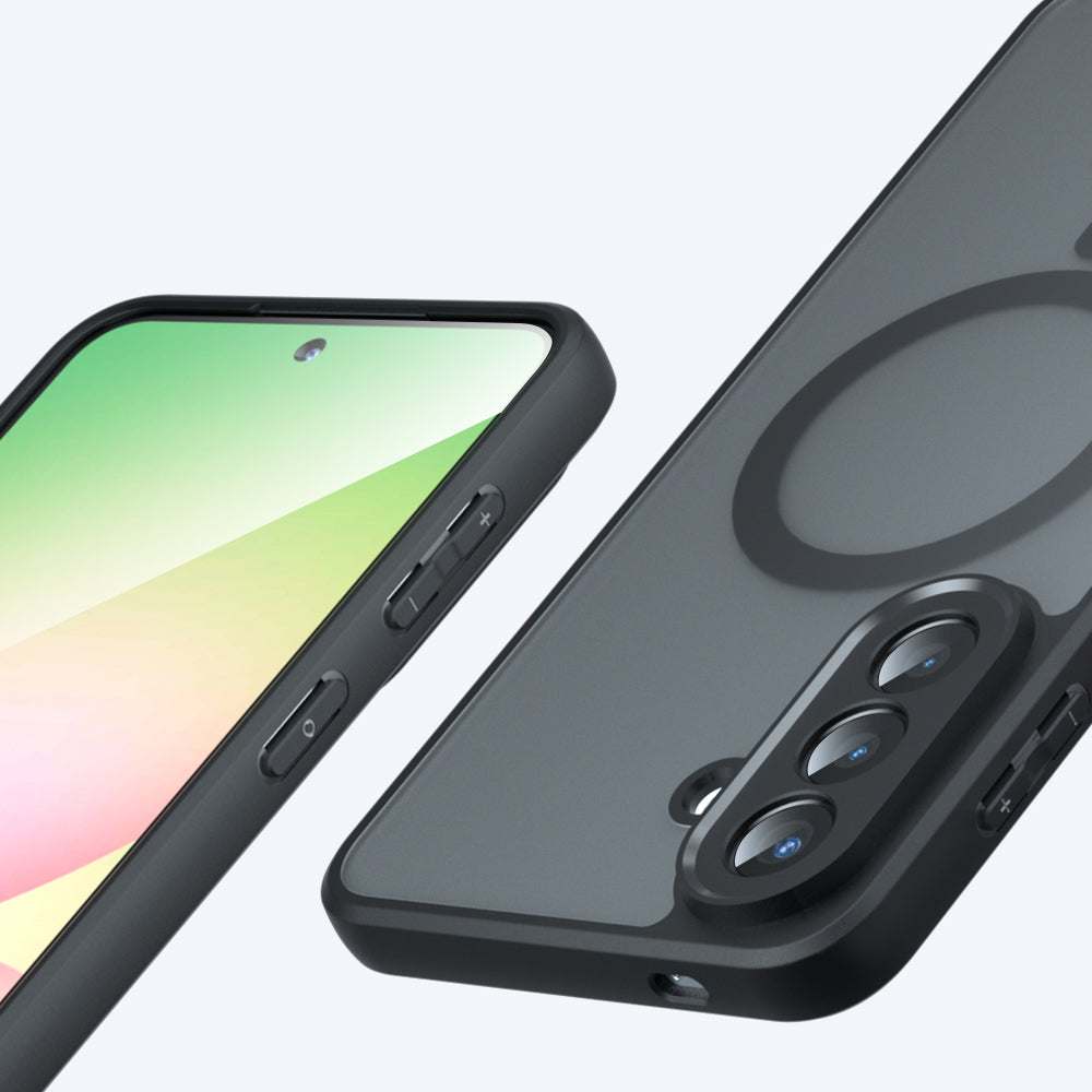 Puzdro MagSafe pre Samsung Galaxy A57 5G, Techsuit, PureFrost, Saténová čierna