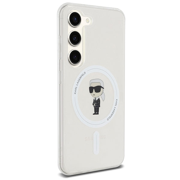 Puzdro MagSafe pre Samsung Galaxy S24 S921, Karl Lagerfeld, IML Ikonik Karl, Priehľadné