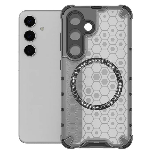 MagSafe puzdro pre Samsung Galaxy S24 S921, Techsuit, HoneyComb Shield, Čierne