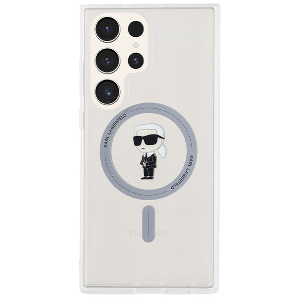 Puzdro MagSafe pre Samsung Galaxy S24 Ultra S928, Karl Lagerfeld, IML Ikonik Karl, Priehľadné