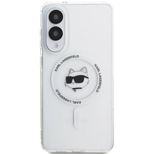 Puzdro MagSafe pre Samsung Galaxy S25 Edge S937, Karl Lagerfeld, IML Choupette's Head, Biela