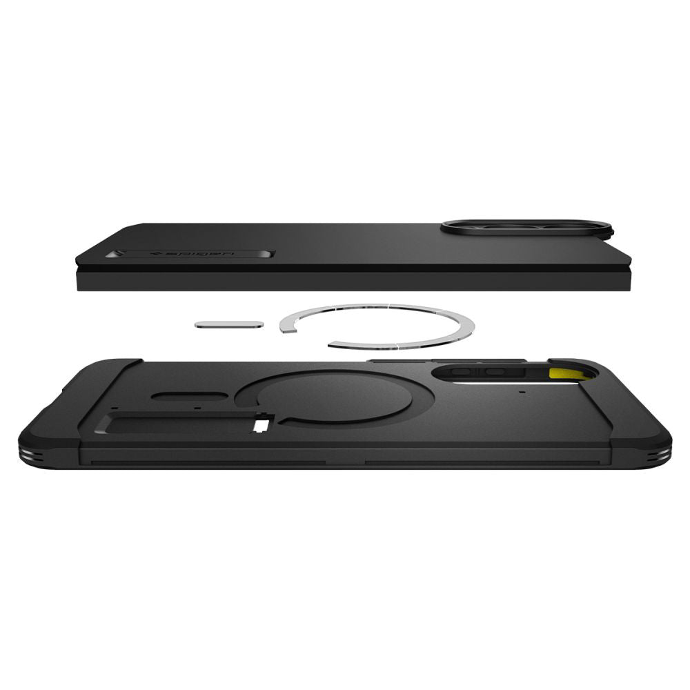 Puzdro MagSafe pre Samsung Galaxy S25 Edge S937, Spigen, Tough Armor, Čierne ACS09422