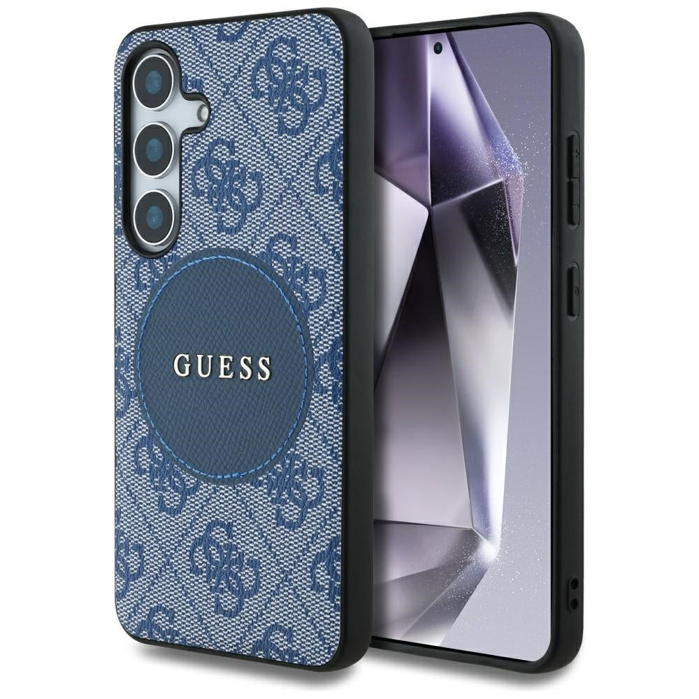 Puzdro MagSafe pre Samsung Galaxy S25+ S936, Guess, 4G Circle Classic Logo, Modrá