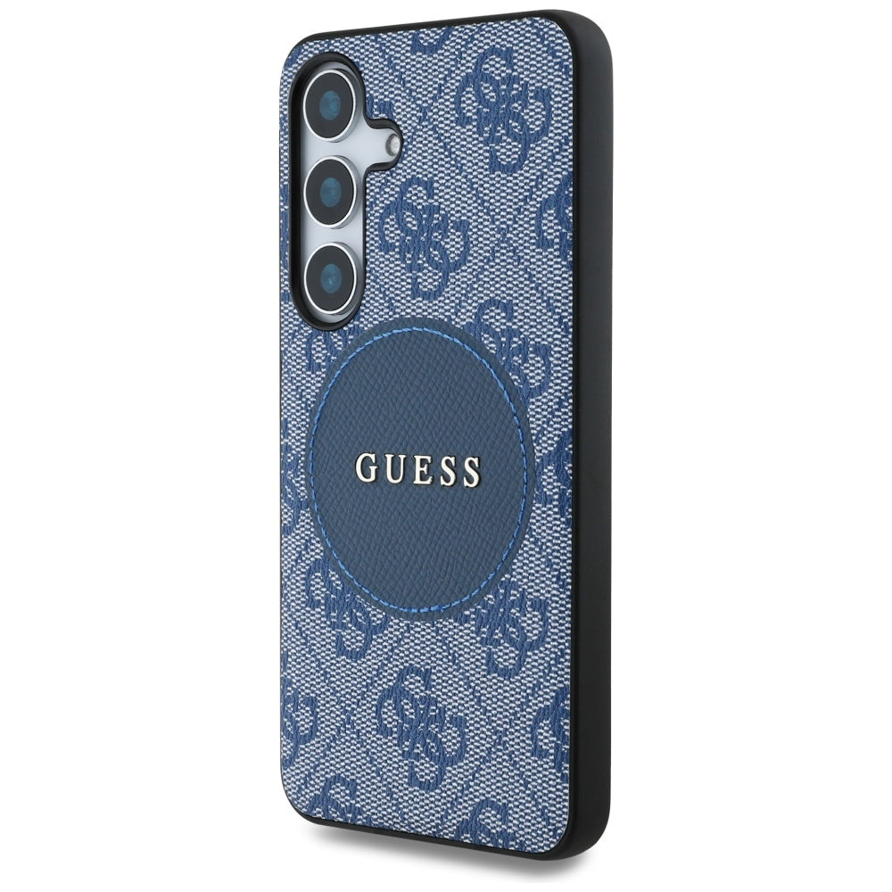 Puzdro MagSafe pre Samsung Galaxy S25+ S936, Guess, 4G Circle Classic Logo, Modrá