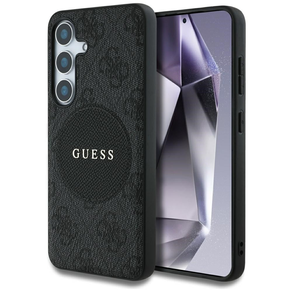 Puzdro MagSafe pre Samsung Galaxy S25 S931, Guess, 4G Circle Classic Logo, Čierne