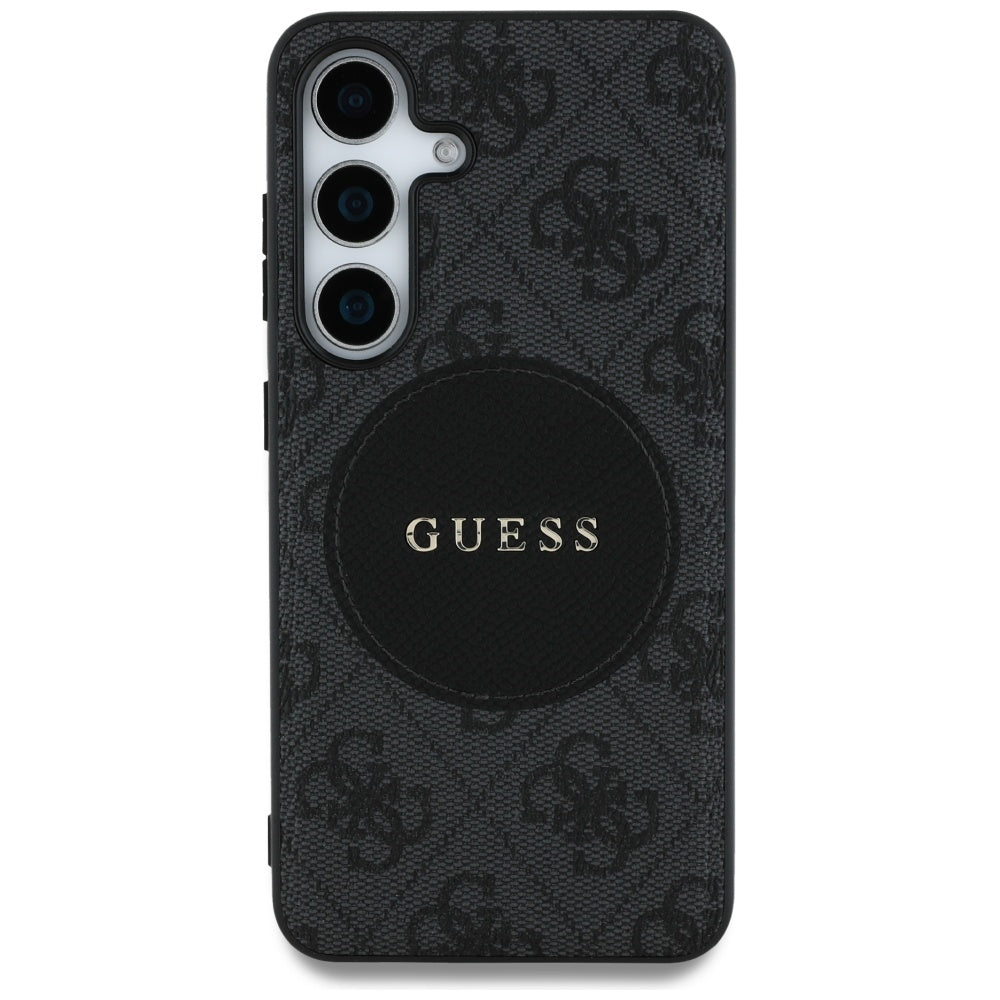 Puzdro MagSafe pre Samsung Galaxy S25 S931, Guess, 4G Circle Classic Logo, Čierne