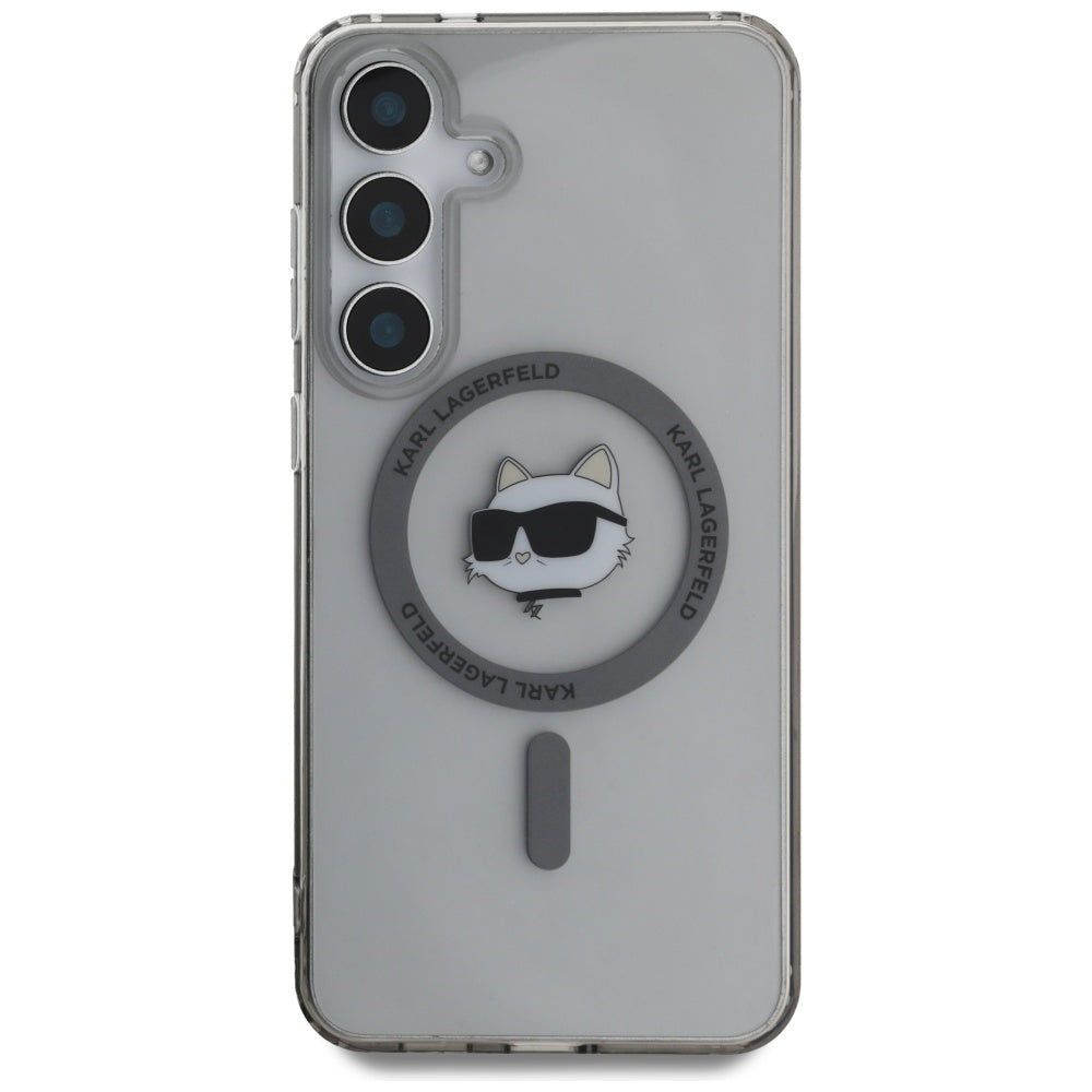 Puzdro MagSafe pre Samsung Galaxy S25 S931, Karl Lagerfeld, IML Choupette's Head, Čierne