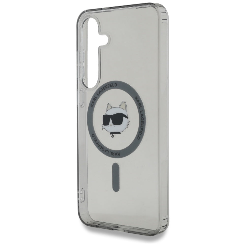 Puzdro MagSafe pre Samsung Galaxy S25 S931, Karl Lagerfeld, IML Choupette's Head, Čierne