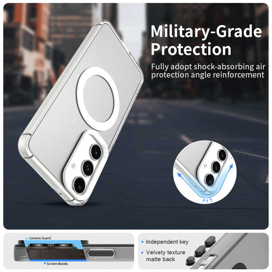 MagSafe puzdro pre Samsung Galaxy S25 S931 / S24 S921, Techsuit, CandyCase, Biele