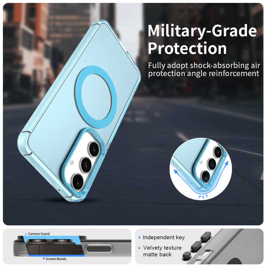 MagSafe puzdro pre Samsung Galaxy S25 S931 / S24 S921, Techsuit, CandyCase, Modrá