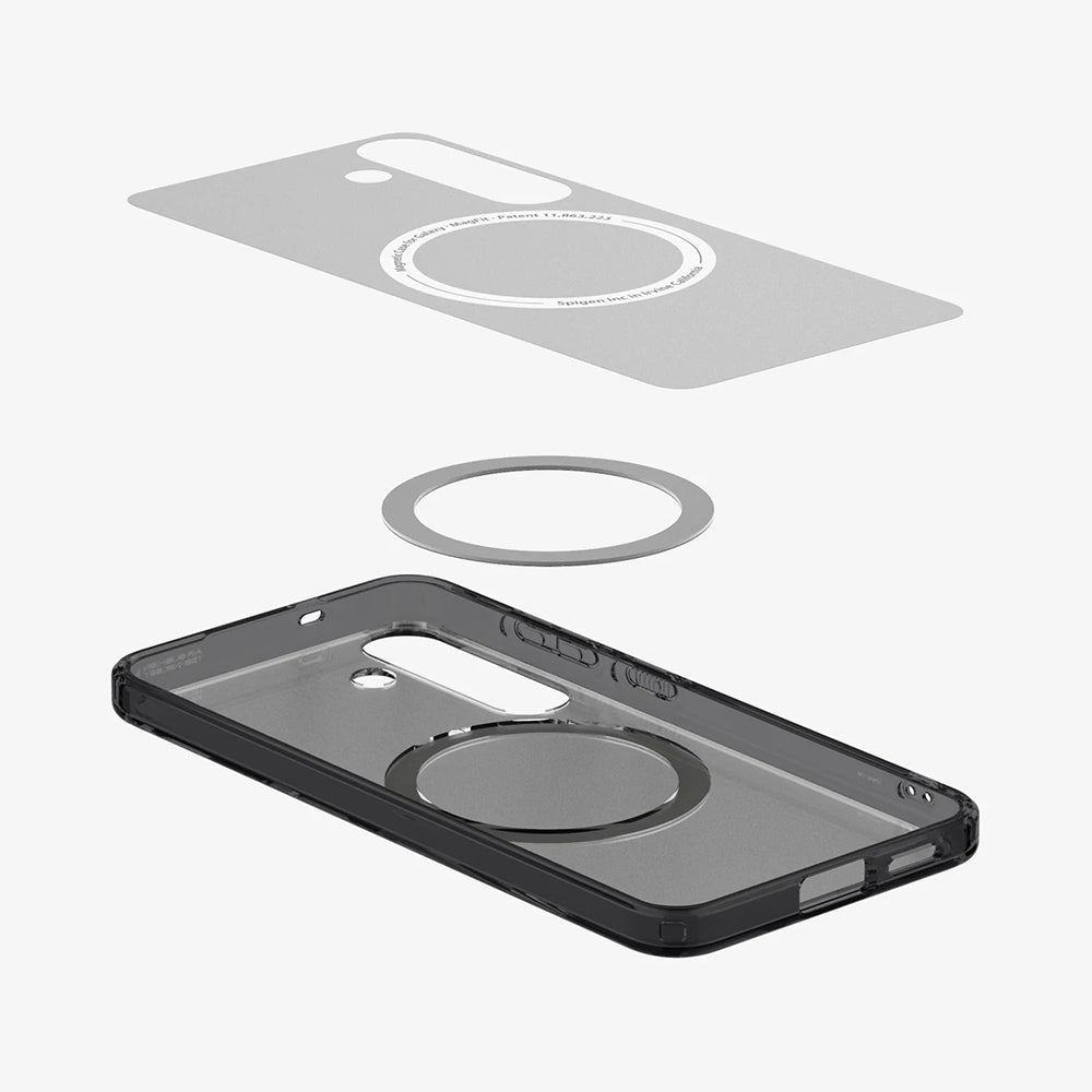 Puzdro MagSafe pre Samsung Galaxy S25 S931, Spigen, Ultra Hybrid, Saténová čierna ACS09005