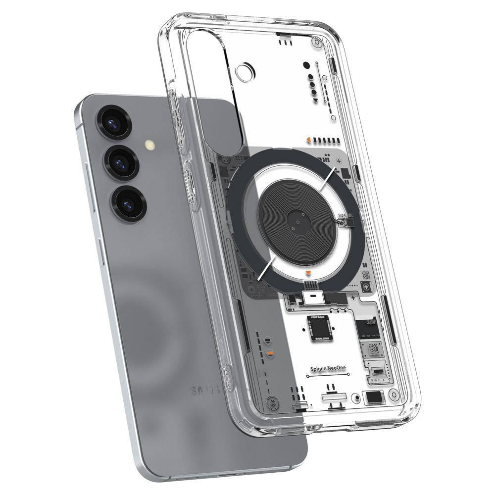 Puzdro MagSafe pre Samsung Galaxy S25 S931, Spigen, Ultra Hybrid Neo One, Transparentné ACS09470