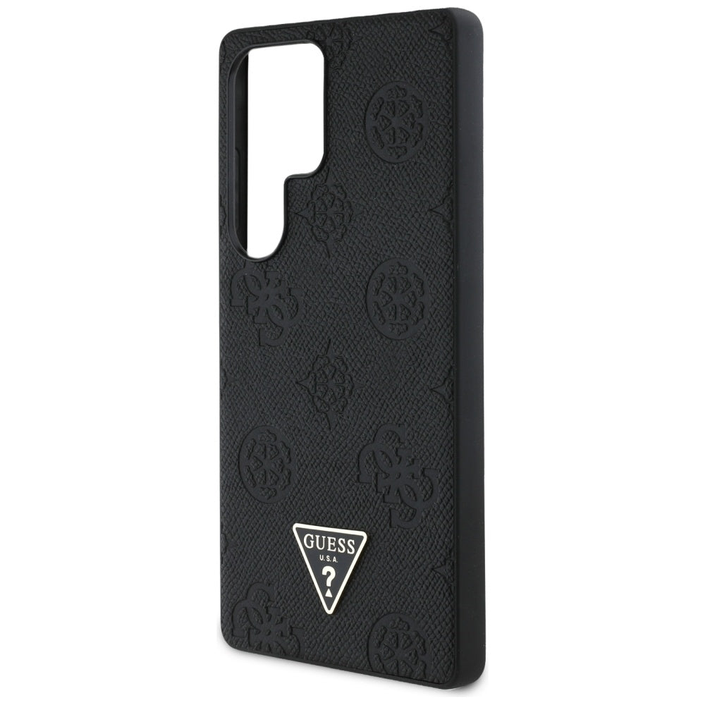 Puzdro MagSafe pre Samsung Galaxy S25 Ultra S938, Guess, Peony Grained Hot Stamp Triangle, Čierne