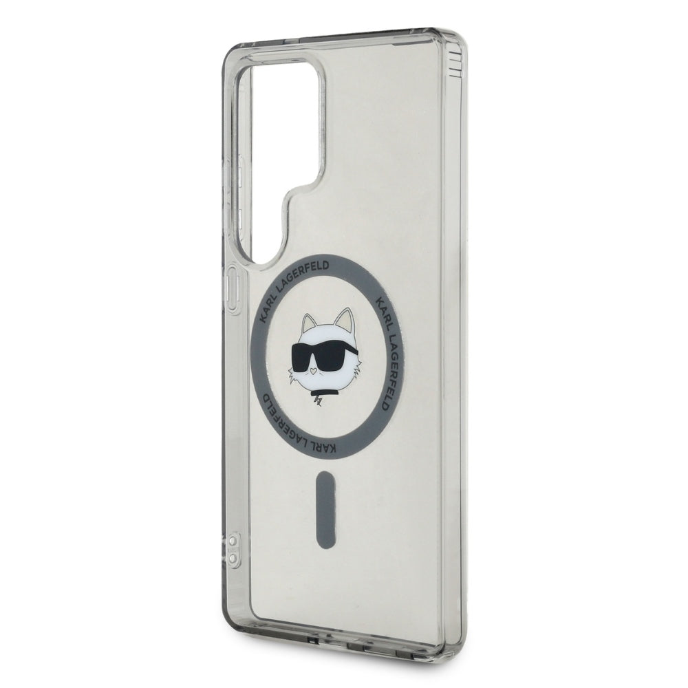 Puzdro MagSafe pre Samsung Galaxy S25 Ultra S938, Karl Lagerfeld, IML Choupette's Head, Čierne