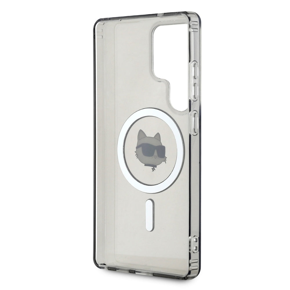 Puzdro MagSafe pre Samsung Galaxy S25 Ultra S938, Karl Lagerfeld, IML Choupette's Head, Čierne