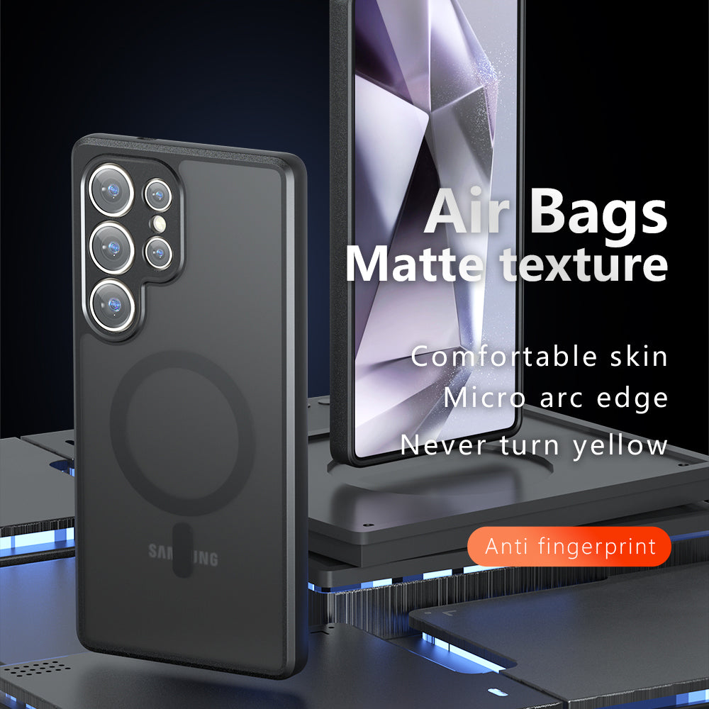 MagSafe puzdro pre Samsung Galaxy S25 Ultra S938, Techsuit, PureFrost, Čierna saténová