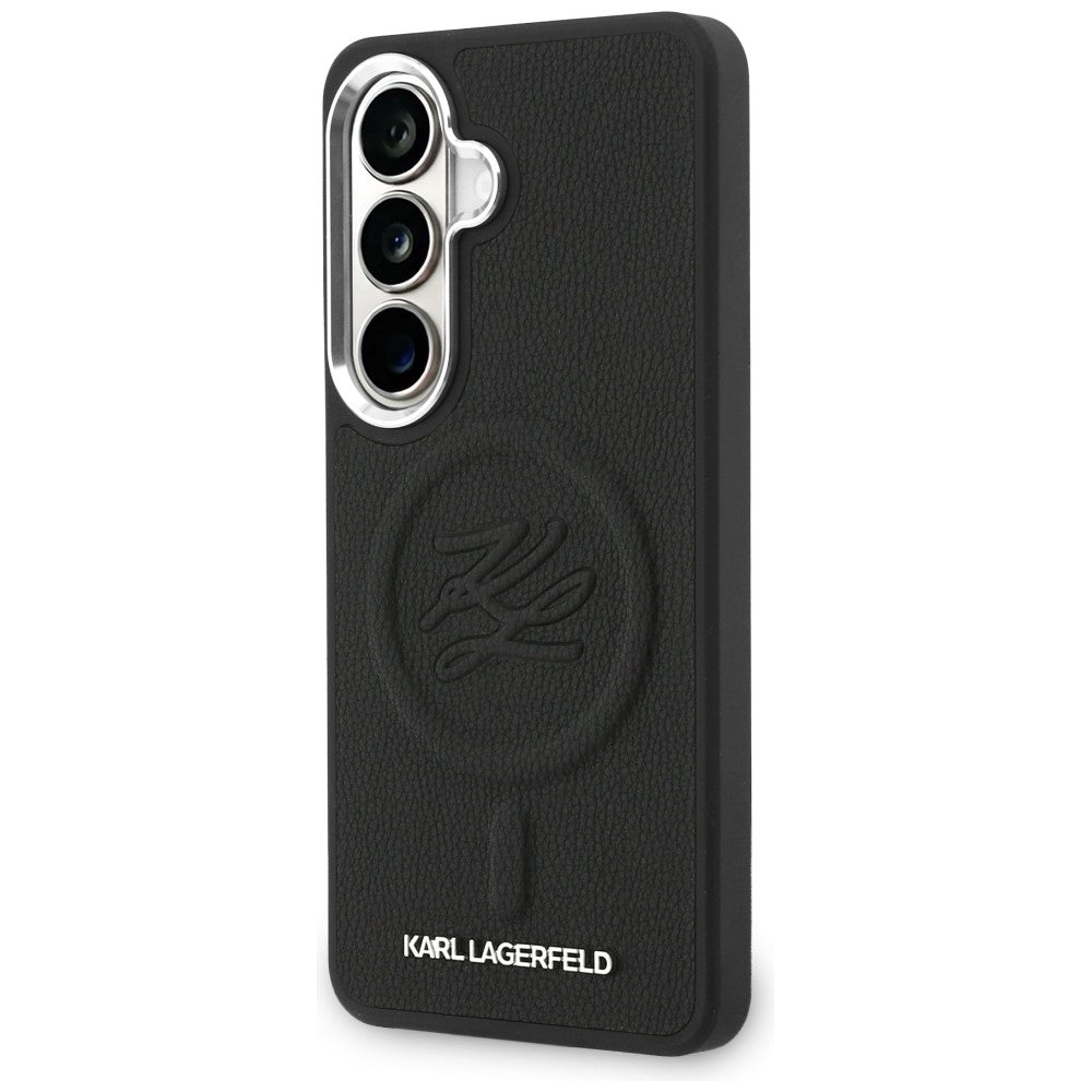 Puzdro MagSafe pre Samsung Galaxy S26 Plus S947, Karl Lagerfeld, Initial Logo Debossed, Čierne
