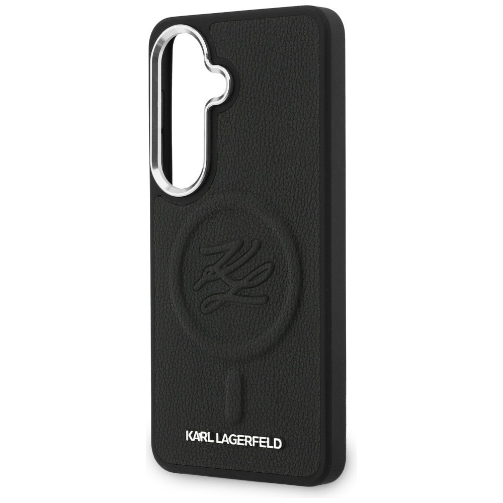 Puzdro MagSafe pre Samsung Galaxy S26 Plus S947, Karl Lagerfeld, Initial Logo Debossed, Čierne