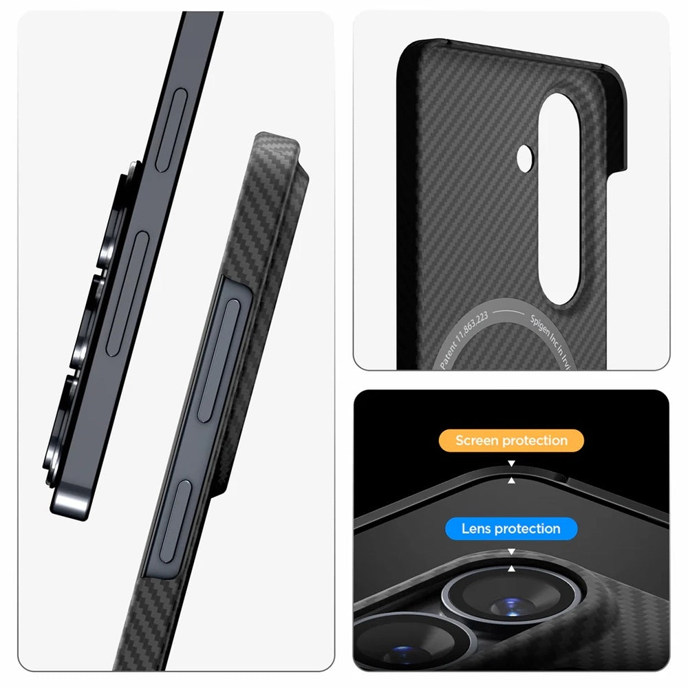 MagSafe puzdro pre Samsung Galaxy S26 Plus S947, Spigen, Air Skin, čierne ACS11048
