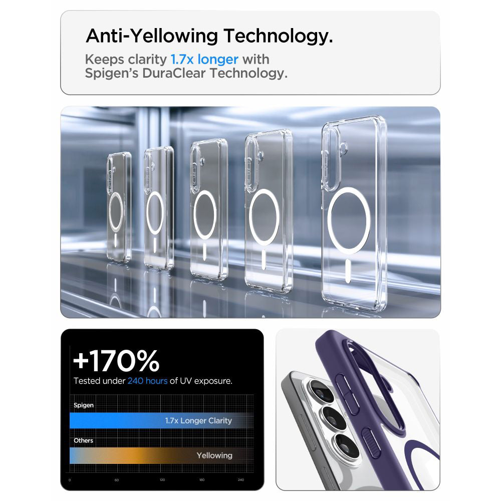 Puzdro MagSafe pre Samsung Galaxy S26 Plus S947, Spigen, Ultra Hybrid, Tmavofialové ACS11214
