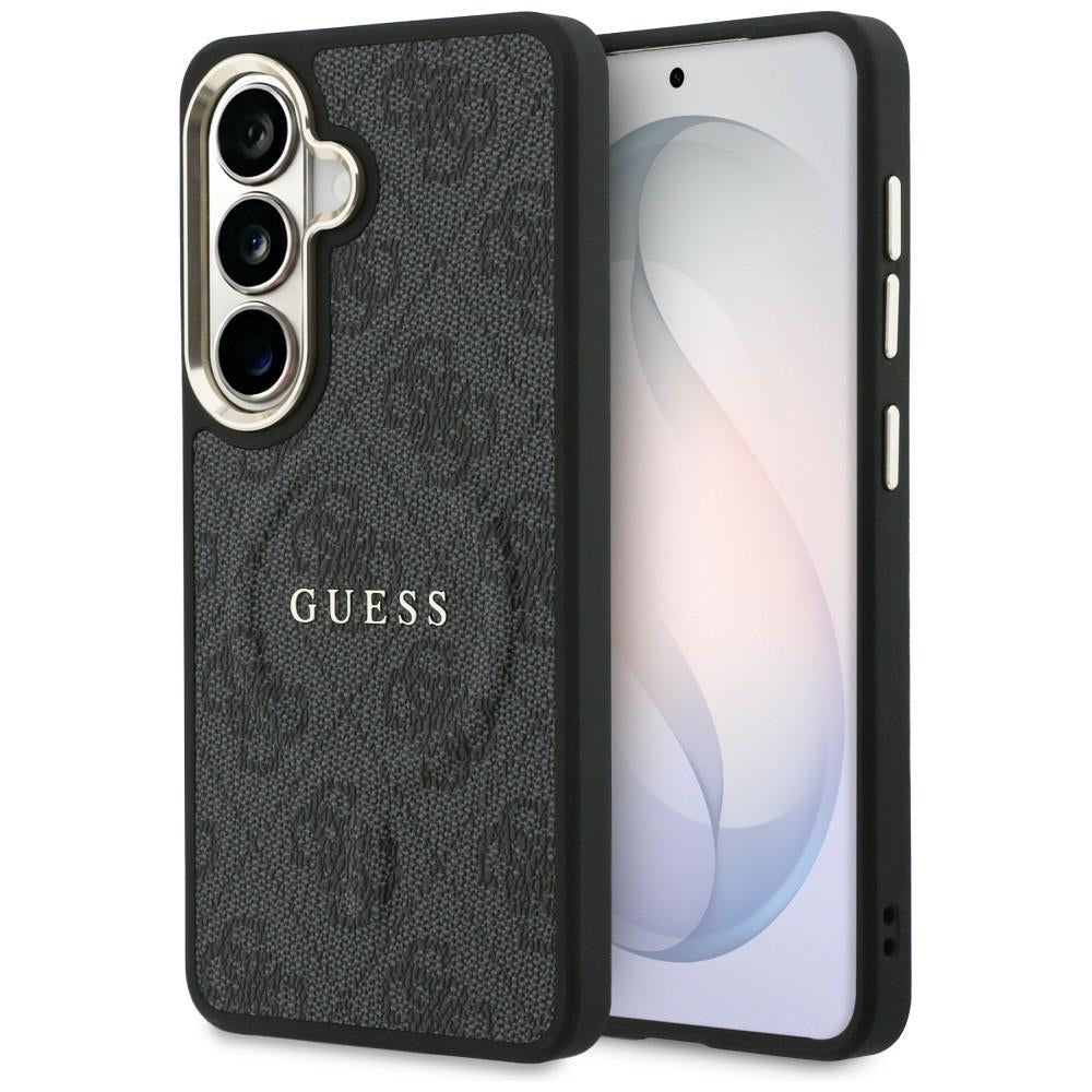 Puzdro MagSafe pre Samsung Galaxy S26 S942, Guess, 4G Embossed Ring, Čierne