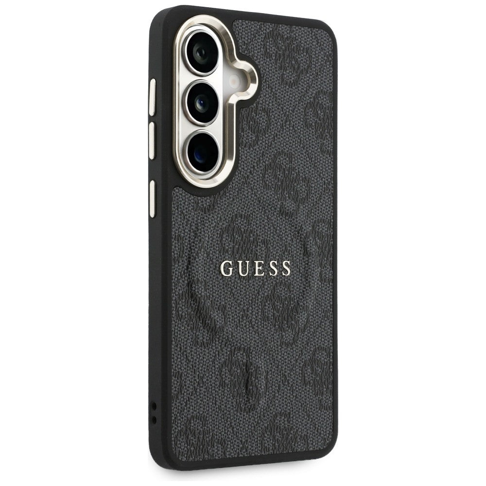Puzdro MagSafe pre Samsung Galaxy S26 S942, Guess, 4G Embossed Ring, Čierne