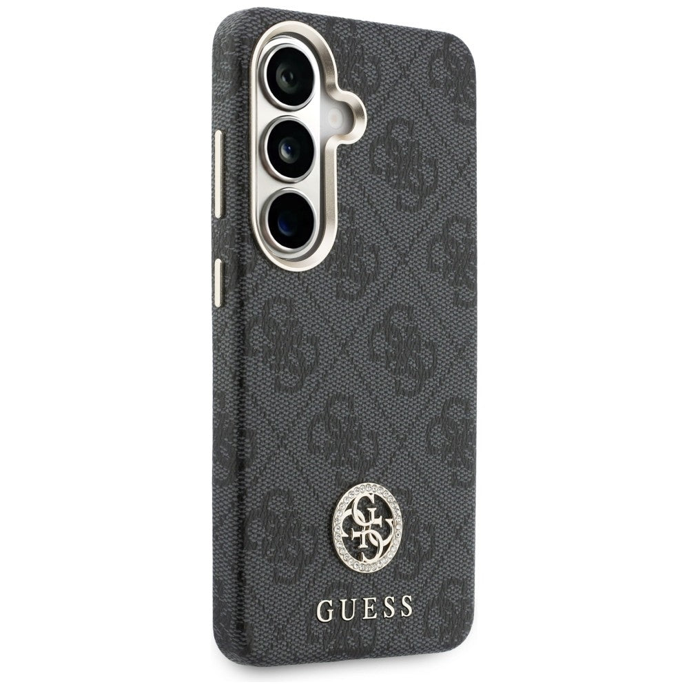 Puzdro MagSafe pre Samsung Galaxy S26 S942, Guess, Rhinestone Round Logo, Čierne