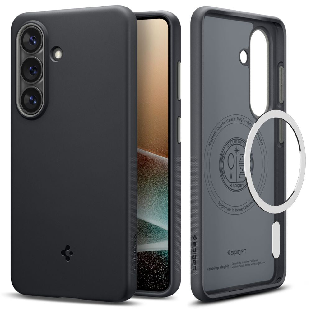 Puzdro MagSafe pre Samsung Galaxy S26 S942, Spigen, Caseology Nano Pop, Čierne ACS11066