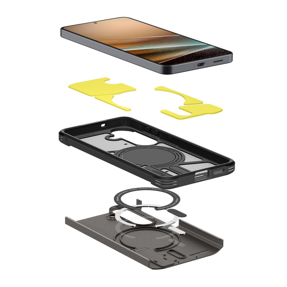 Puzdro MagSafe pre Samsung Galaxy S26 S942, Spigen, Tough Armor, Sivé ACS10739
