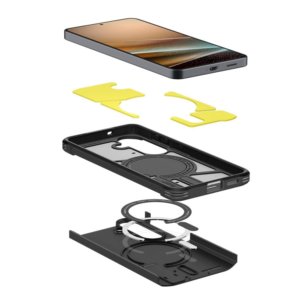 Puzdro MagSafe pre Samsung Galaxy S26 S942, Spigen, Tough Armor, Čierne ACS10738