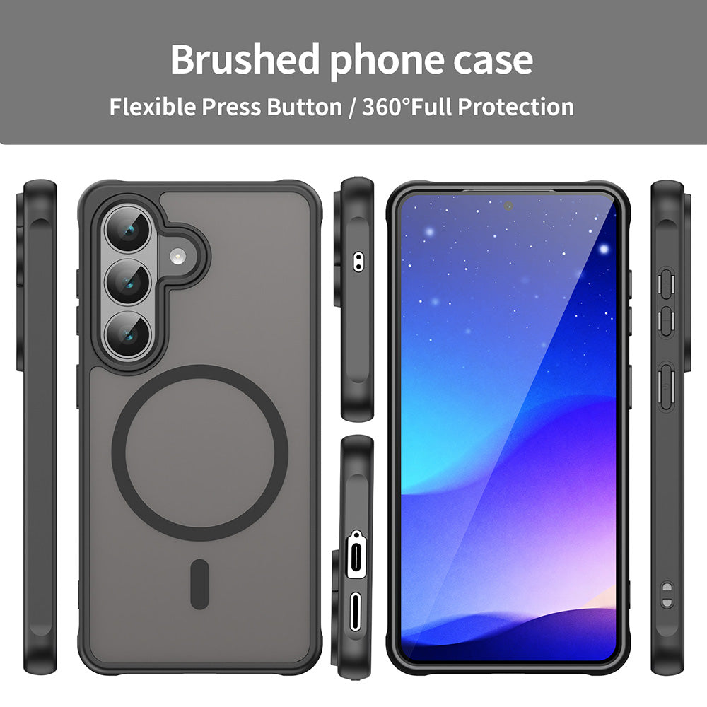 Puzdro MagSafe pre Samsung Galaxy S26 S942, Techsuit, HaloFrost II, Čierne