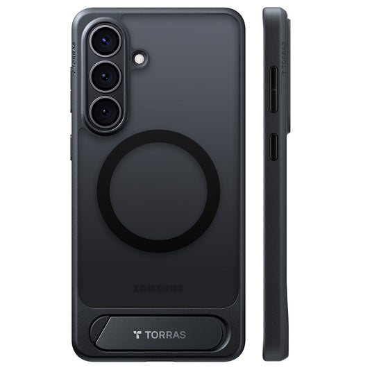 Puzdro MagSafe pre Samsung Galaxy S26, Torras, Pstand, Čierne