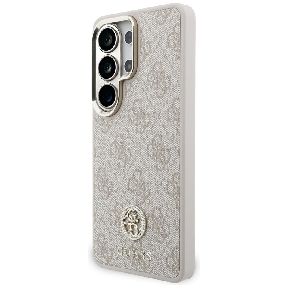 Puzdro MagSafe pre Samsung Galaxy S26 Ultra S948, GUESS, 4G Big Rhinestone Triangle Strap, Ružové