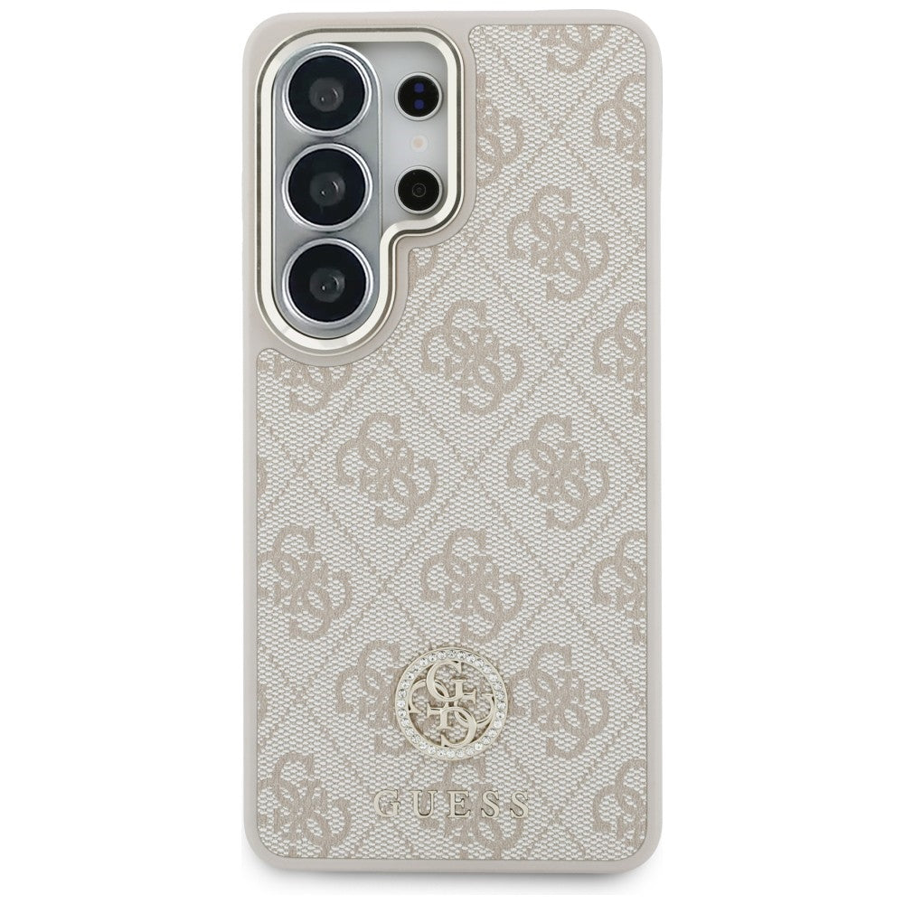 Puzdro MagSafe pre Samsung Galaxy S26 Ultra S948, GUESS, 4G Big Rhinestone Triangle Strap, Ružové
