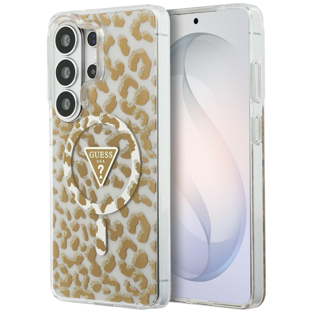 Puzdro MagSafe pre Samsung Galaxy S26 Ultra S948, Guess, IML Leopard Pattern, Hnedá