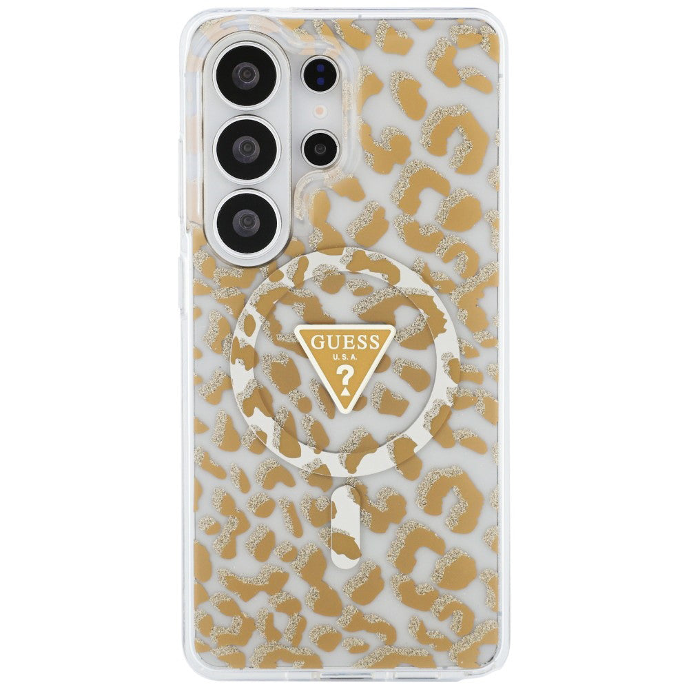 Puzdro MagSafe pre Samsung Galaxy S26 Ultra S948, Guess, IML Leopard Pattern, Hnedá
