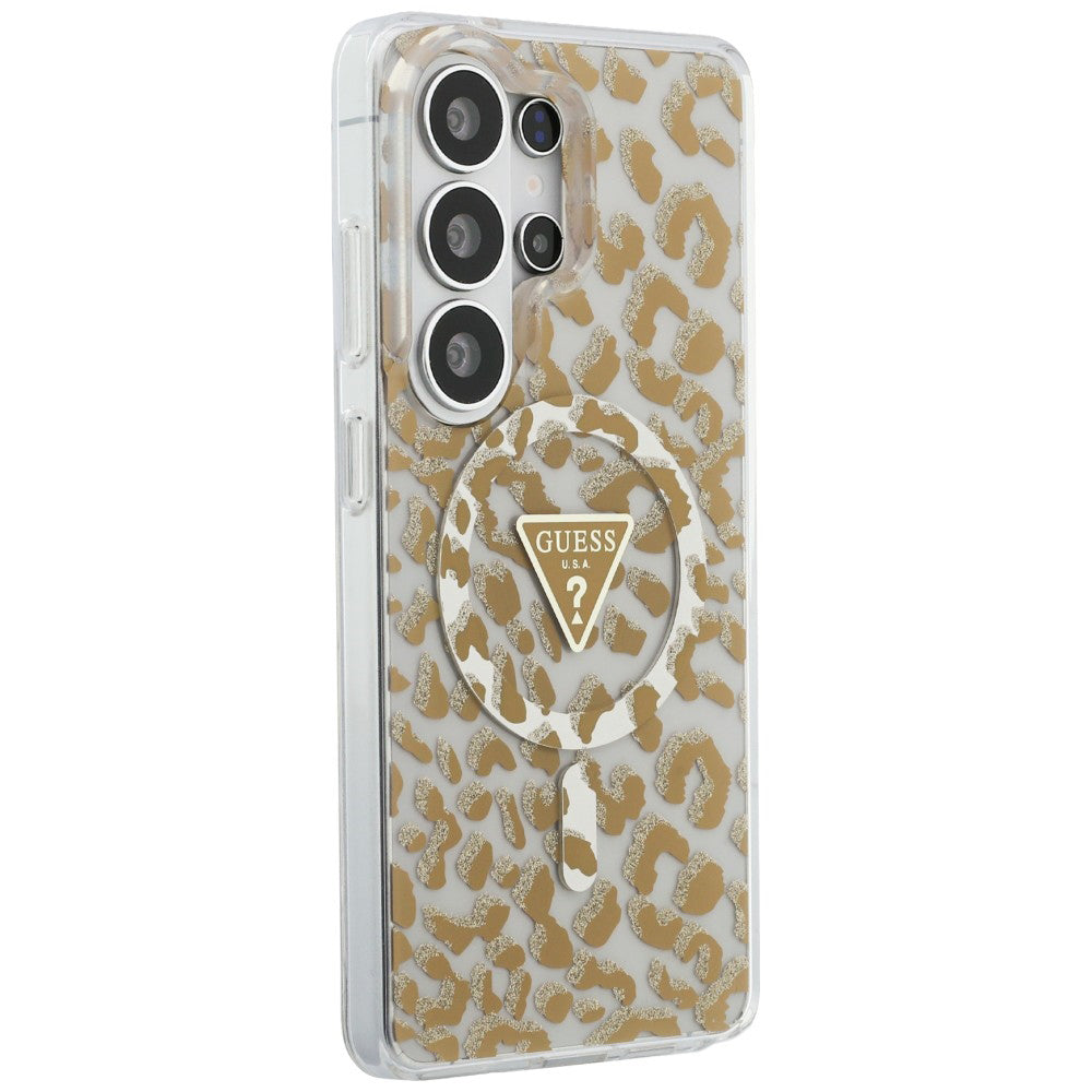 Puzdro MagSafe pre Samsung Galaxy S26 Ultra S948, Guess, IML Leopard Pattern, Hnedá