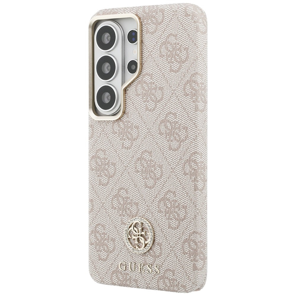 Puzdro MagSafe pre Samsung Galaxy S26 Ultra S948, Guess, Rhinestone Round Logo, Ružové
