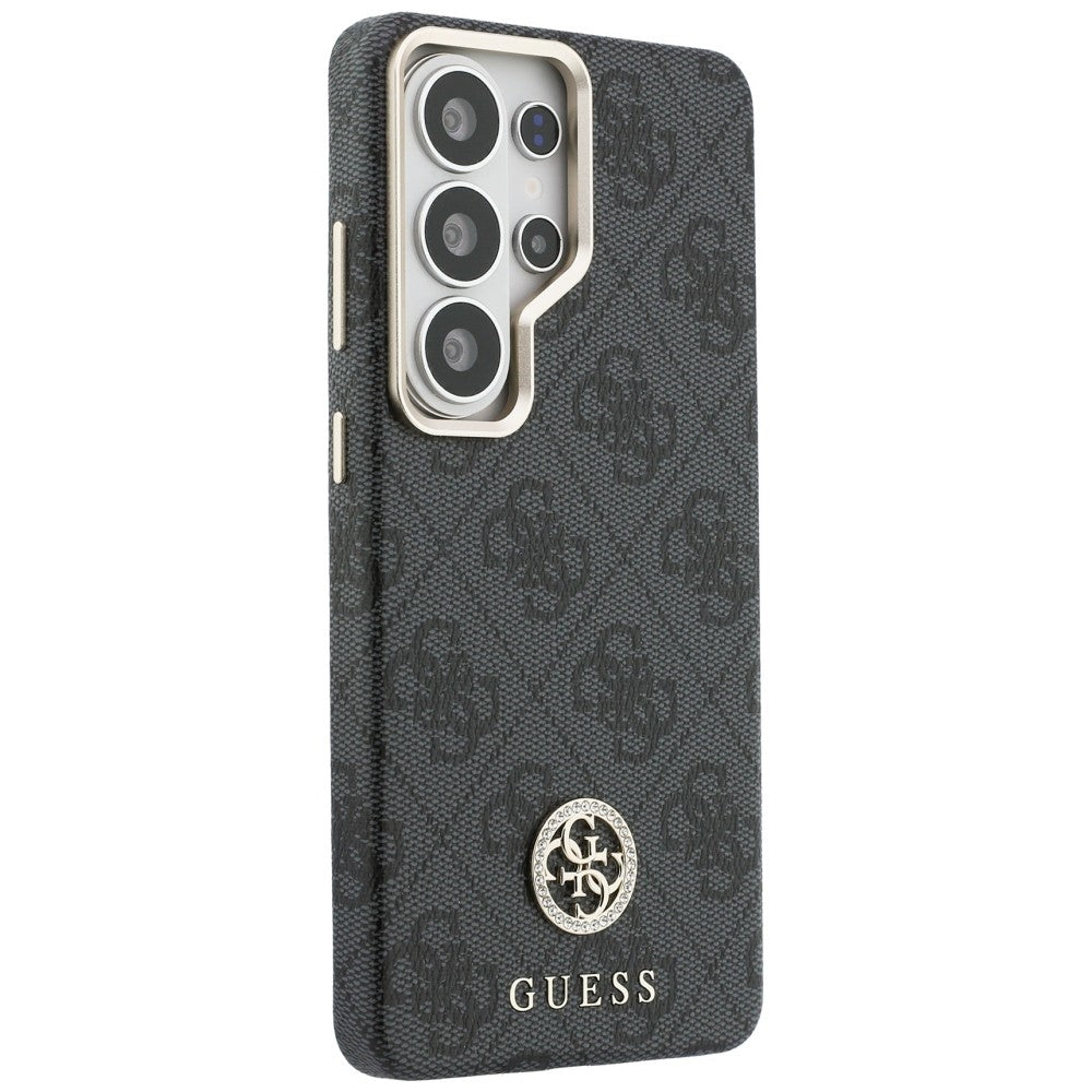 MagSafe Case for Samsung Galaxy S26 Ultra S948, Guess, Strass Round Logo, Black